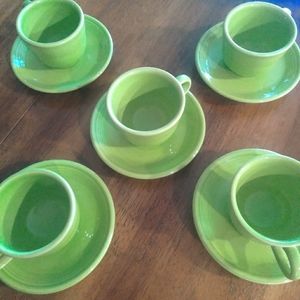 Fiestaware Lemongrass Teacups (5)